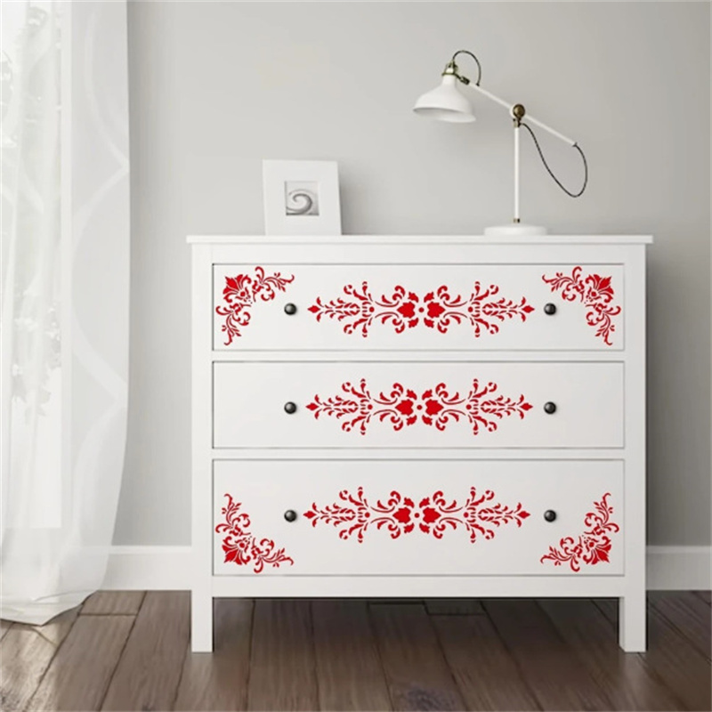 6 個の花柄コーナーステンシル絵画テンプレート用ヴィンテージ - Art Craft Furniture のレビューと価格