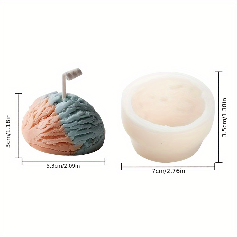 アイスクリーム球形キャンドル作成シリコーン石鹸型モデル DI - Art Craft Ice Cream のレビューと価格