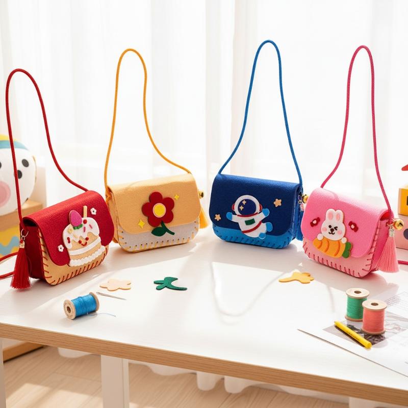 子供用フェルトバッグ製作キット DIYソーイングおもちゃ ア - Art Craft Activities のレビューと価格