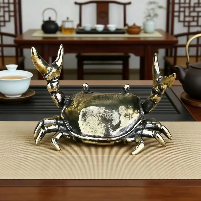 真鍮製カニの彫刻、重量挙げの芸術を象嵌した装飾品、カニ型ペン - Art Craft Furniture のレビューと価格