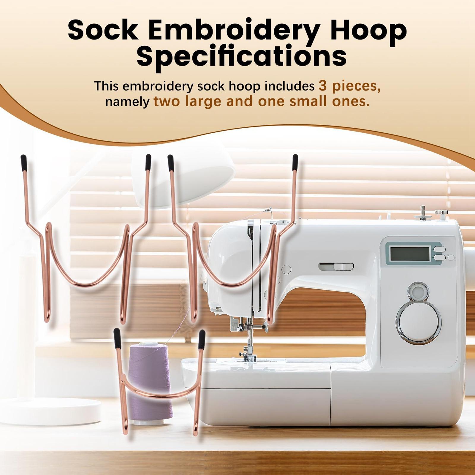 刺繍機用ソックスフープ3個セット、金属製フープ補助具セット、 - Embroidery Hoop Kit のレビューと価格