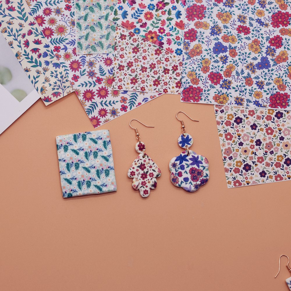 SNASAN DIY 豪華な花水彩転写紙ソフト陶器ポリマーク - Art Craft Items のレビューと価格