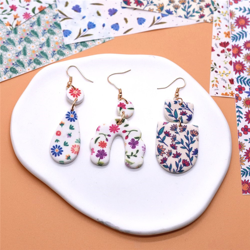 SNASAN DIY 豪華な花水彩転写紙ソフト陶器ポリマーク - Art Craft Items のレビューと価格