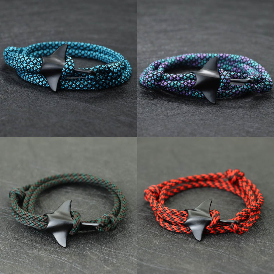 スタイリッシュなマンタブレスレット男性女性多層パラコード B - Macrame Cord Cotton のレビューと価格