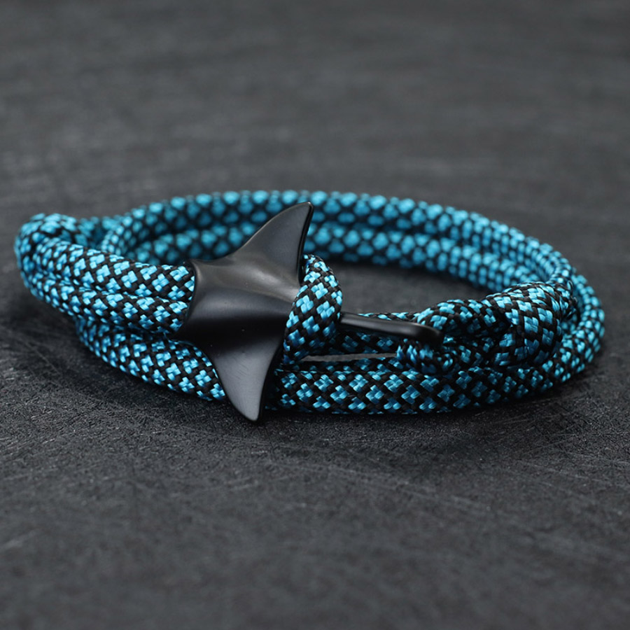 スタイリッシュなマンタブレスレット男性女性多層パラコード B - Macrame Cord Cotton のレビューと価格