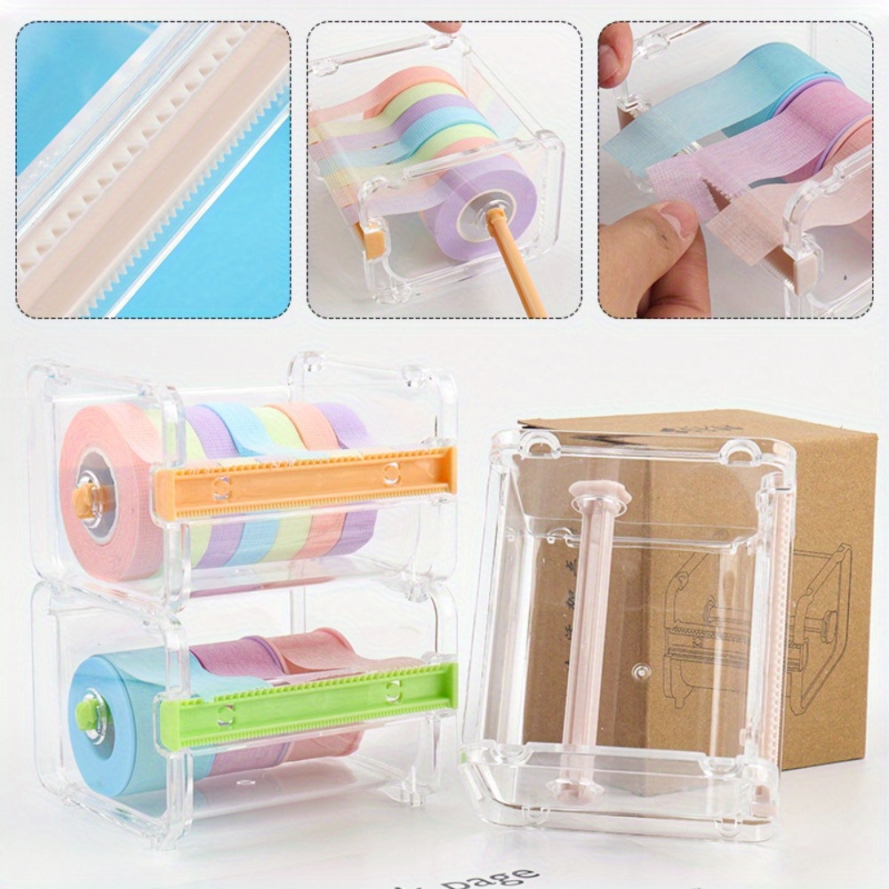 多目的粘着テープディスペンサー、携帯用和紙テープカッター、透 - Art Craft Activities のレビューと価格