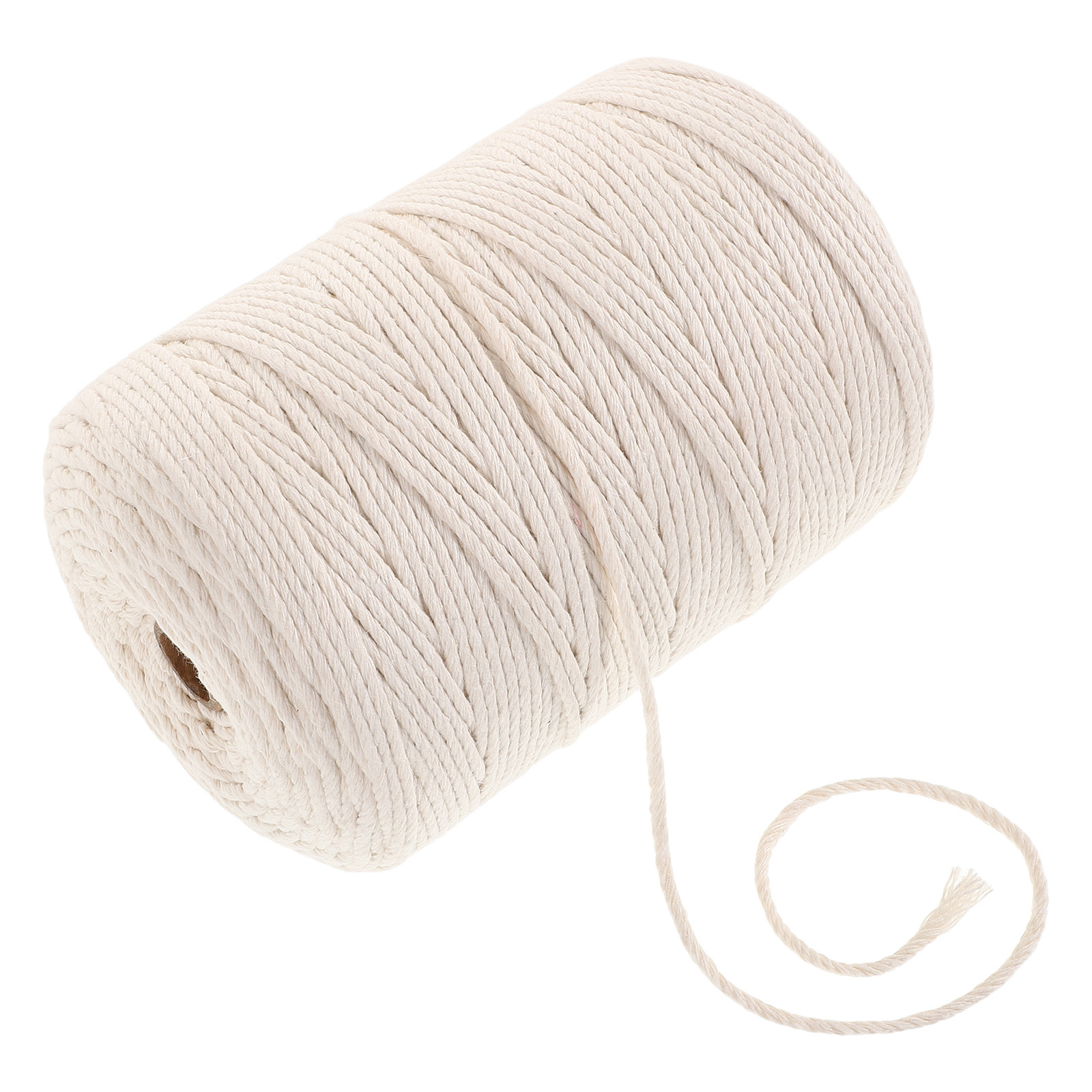 1 ロールの厚い柔らかい綿ロープマクラメ DIY 工芸品用綿 - Macrame Cord Cotton のレビューと価格