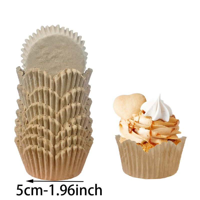 150個入りナチュラルカラーの花型カップ、耐油性ベーキングカ - Art Craft Items のレビューと価格