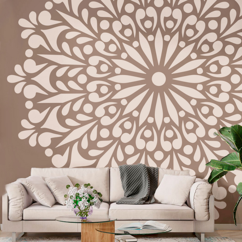 マンダラ大型絵画ステンシル直径150cm-230cm再利用可 - Art Craft Furniture のレビューと価格