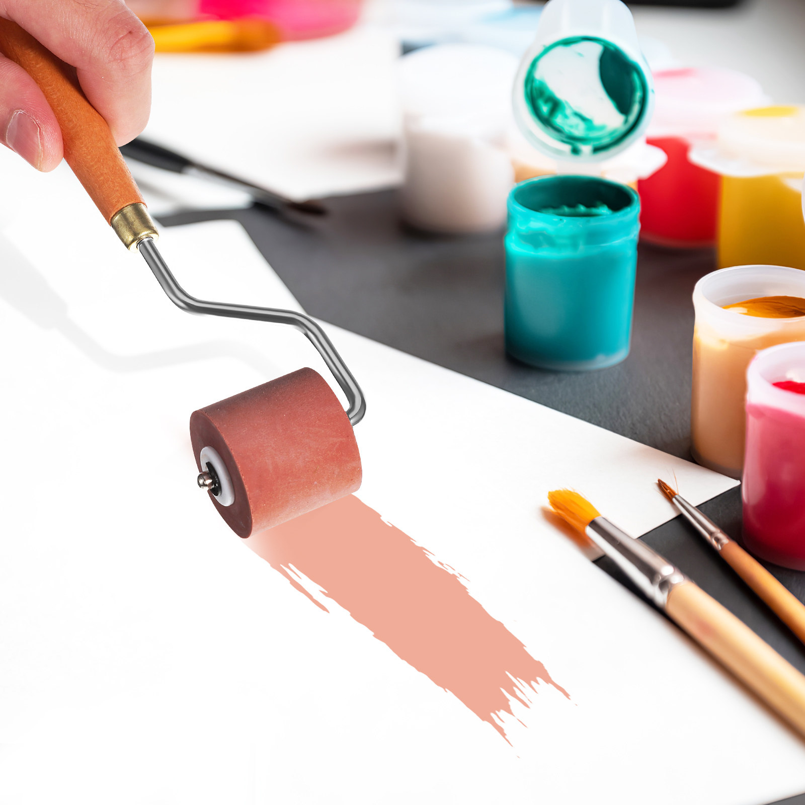 3個セットのゴム製ローラー、異なるサイズ、人間工学に基づいた - Craft And Art Difference のレビューと価格